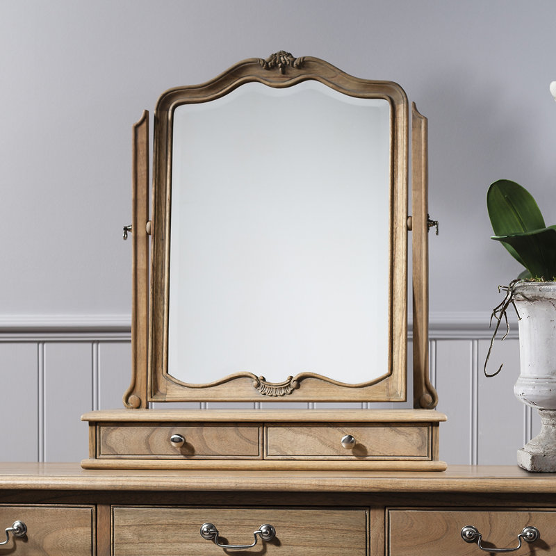 Cecilia Wood Floor Mirror, Weathered