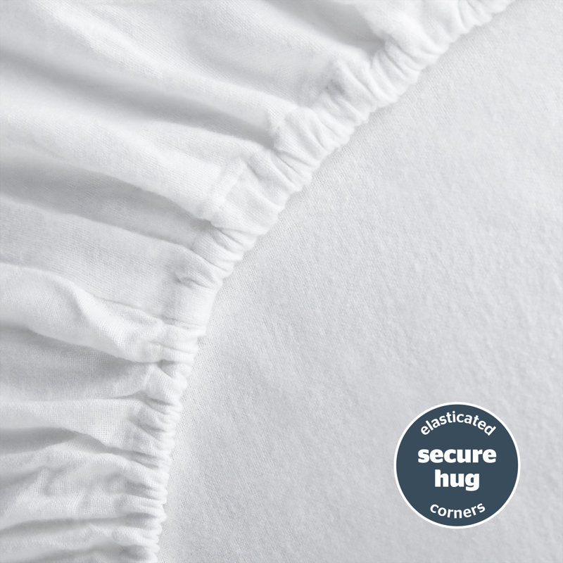 Silentnight Brushed Cotton Fitted Sheet, Double (4'6), White