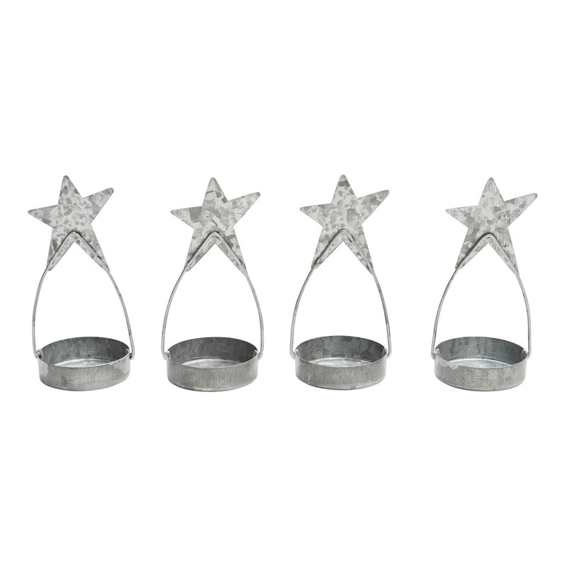 Ensemble de 4 bougies chauffe-plat Festive Finds, Galvanisé