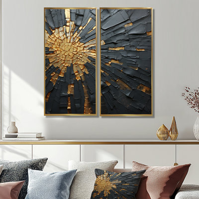 Black And Gold Abstract Meditation II - Abstract Painting Wall Art