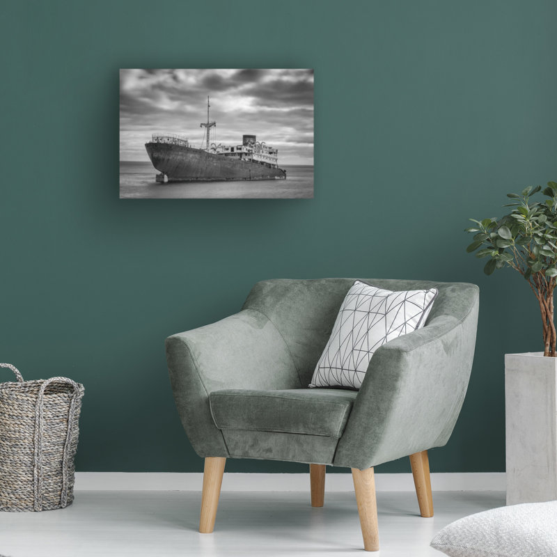 Art sur toile, bateau de bateau, H 12 po x l 19 po