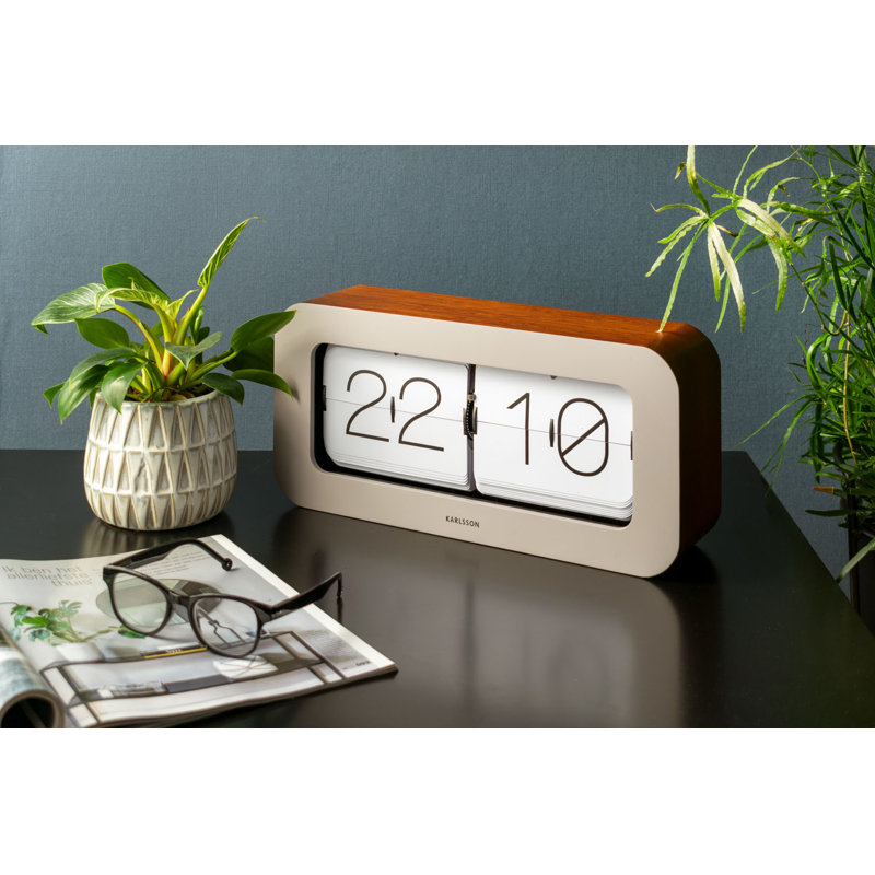 Wood Wall Clock, Warm Grey
