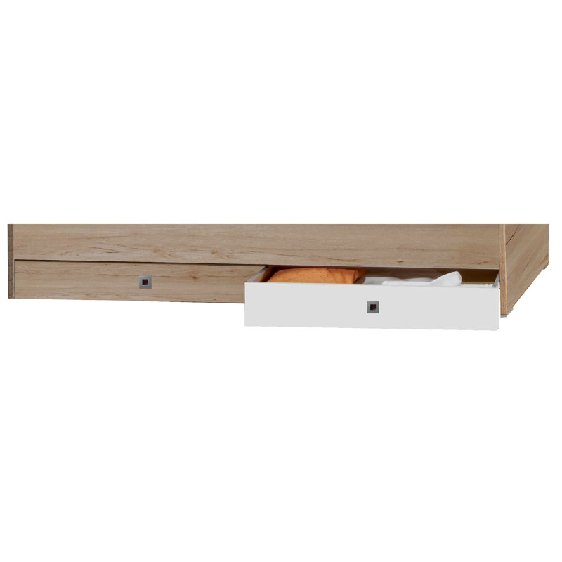 Agatha Underbed Storage Drawers, White oak/White