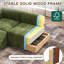 Modern Corner Sofas Oversize 256cm Chenille Sectional Sofa with Ottoman-1480758411