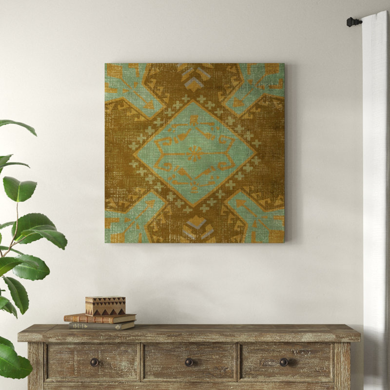 «Western Weave I», peinture sur toile, H 36 po x l 36 po