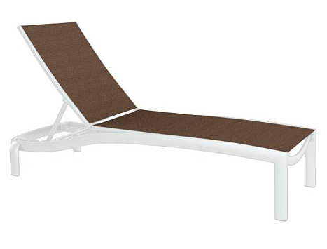 Kor Outdoor Chaise Lounge, Sparkling Water, Snow