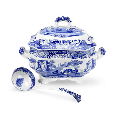 Soupière bleue Spode