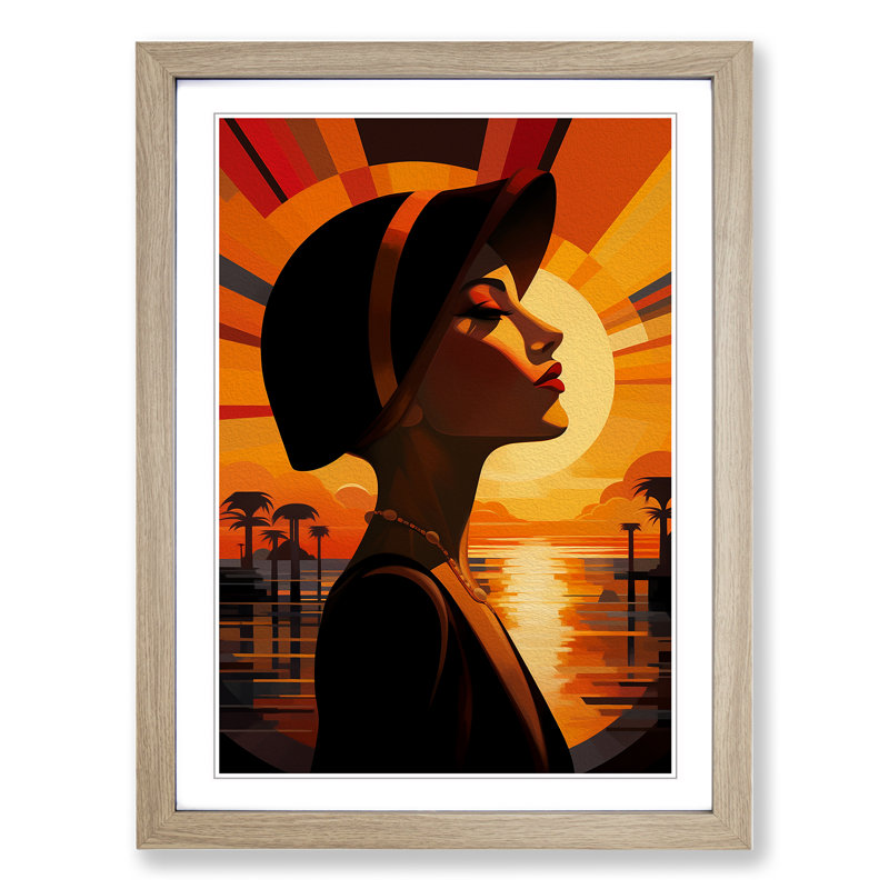 Single Picture Frame Print on Wood, Oak Framed, 64cm H x 46cm W