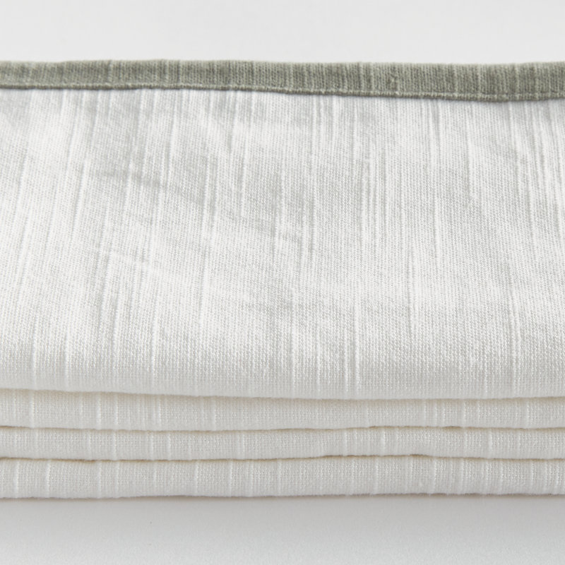 Saffron Dinner Napkins, White/Blue