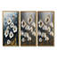 Cornflowers dans des tons blancs et dorés I - Collection d'art mural 3 panneaux-365828242-365828233-365828243