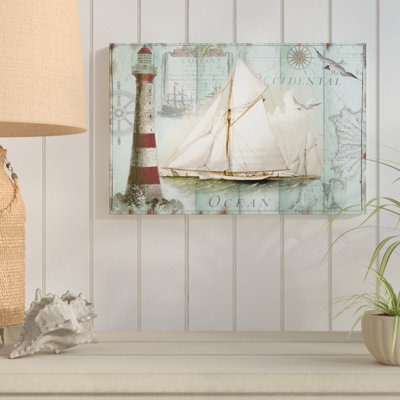 « la mer mer : bateau », reproduction de peinture à l’aquarelle sur toile tendue