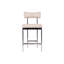 Luna Upholstered Stool with Metal Frame