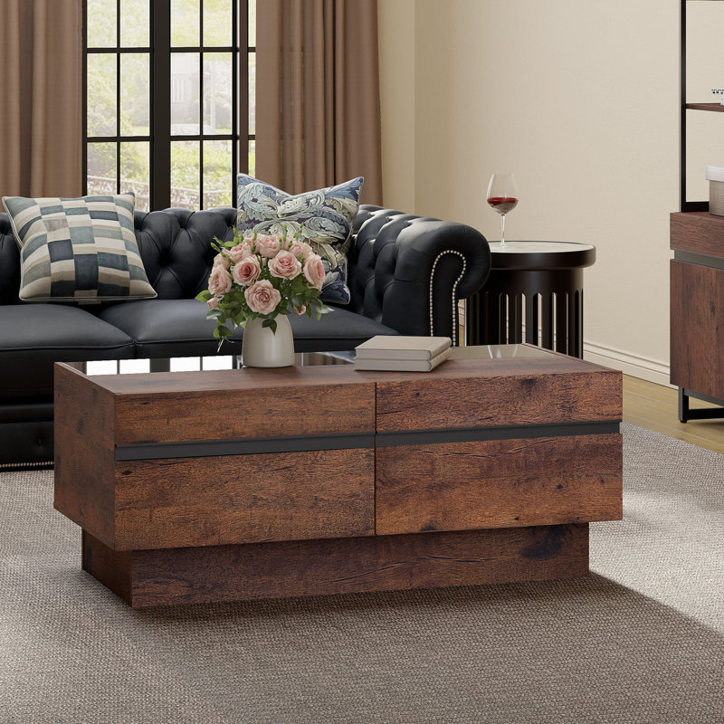 Table basse à piédestal avec rangement Holten