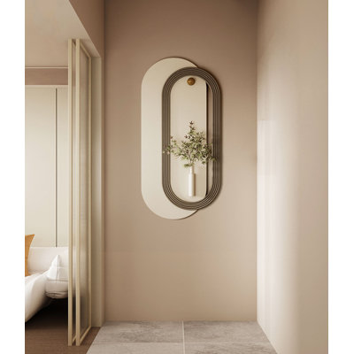 Luxury-Style Creamy-Style Iron Artistic Elliptical Metal Decorative Hanging Piece