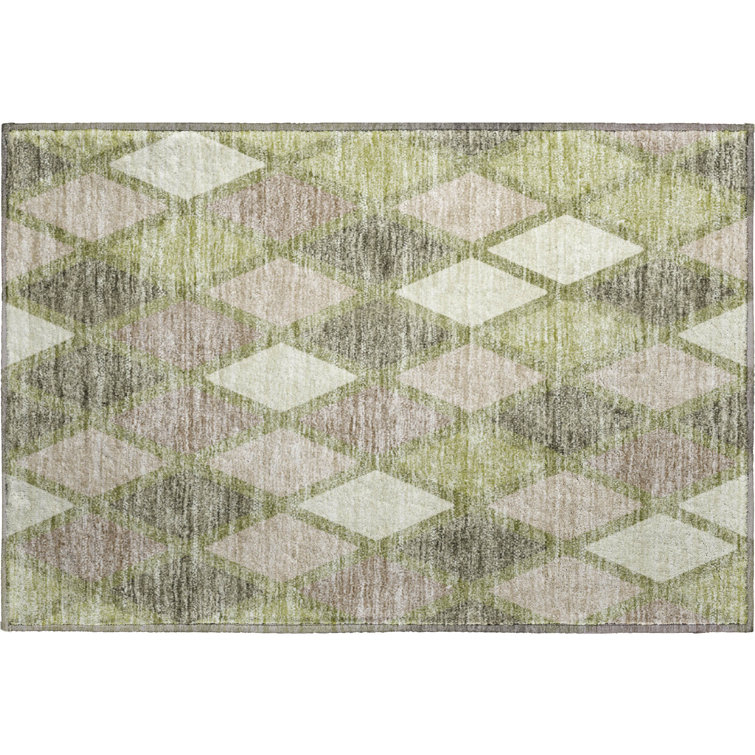 Premium Machine Washable Prisco Aloe Rug