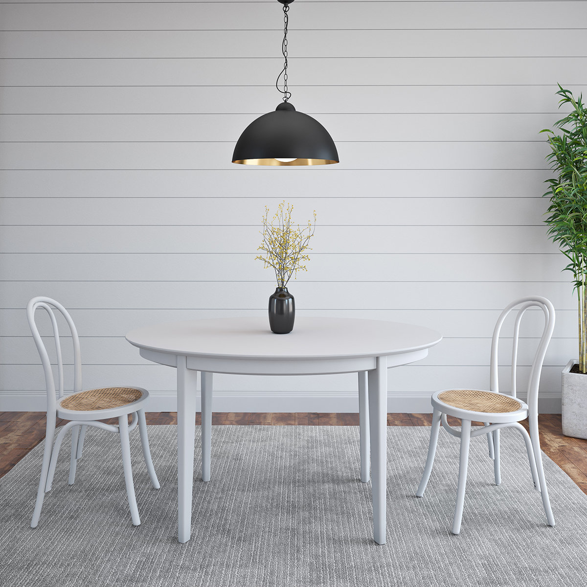 Vidyu 54'' Oval Dining Table, White