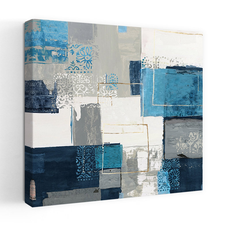 Guided II Abstract Geometric Modern Art, 24" H x 24" W