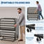 Folding Bed for Adults with 12cm Mattress, Heavy Duty Metal Frame Portable Guest Bed, 75 x 45 Inch Foldable Bed for Home Guest Use