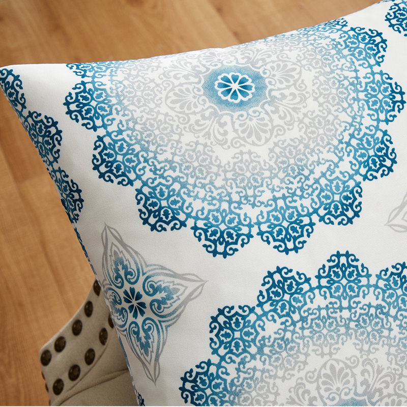 Housse de coussin en polyester Delia, 14 po x 26 po, Minuit