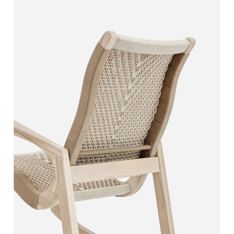 Amador Rocking Chair In San Geronimo Pattern, Natural/Naturaline Basket Cord, Natural