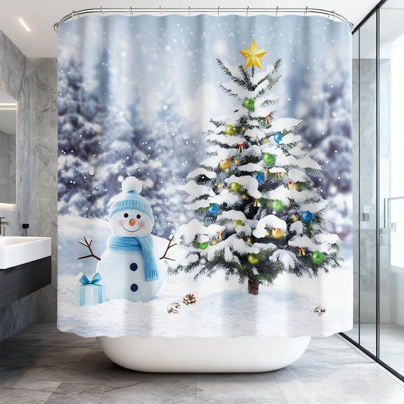 Rideau de douche Rustic Christmas
