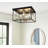 Shoalhaven 14-Inch Geometric Open Frame Dual Tones Black Nickel Flush Mount-1078836109