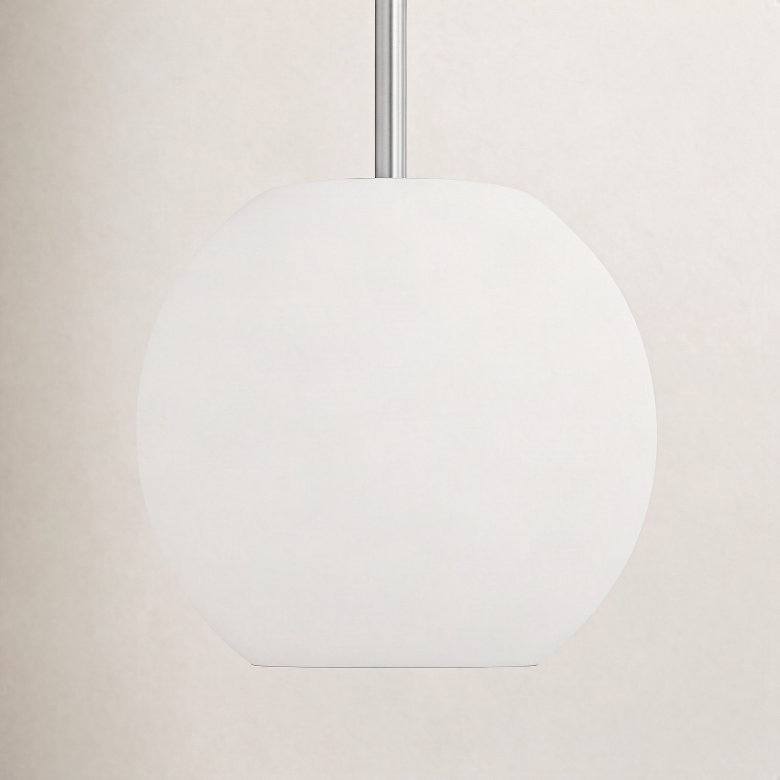 Frans Single Light Glass Dimmable Pendant, Brushed Nickel, No