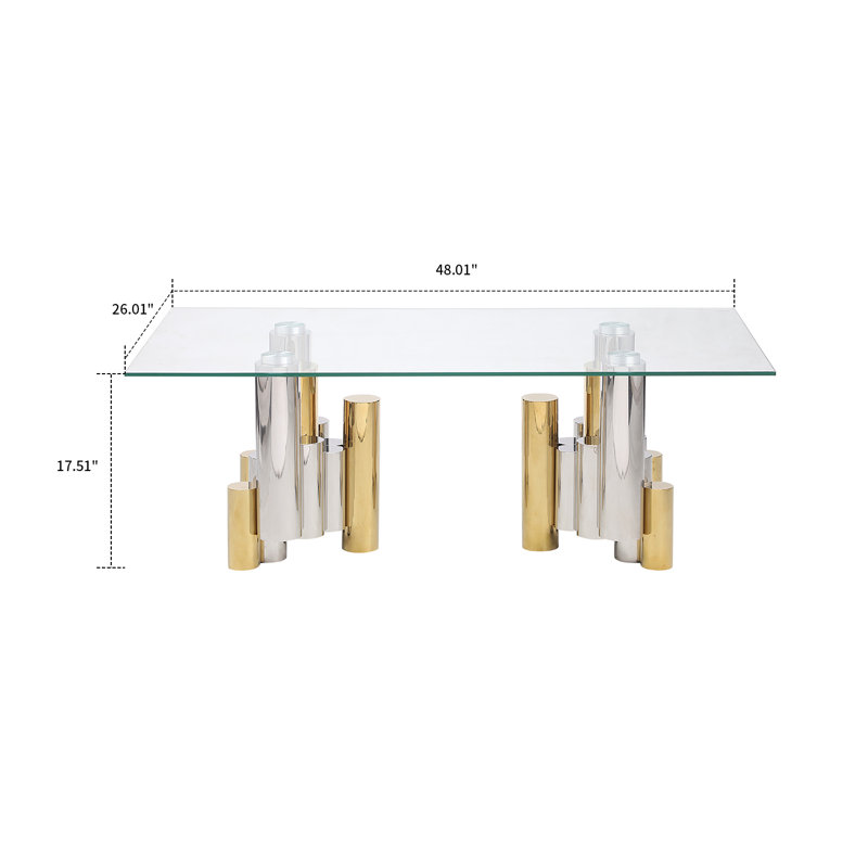 Stoyana Glass Top Coffee Table