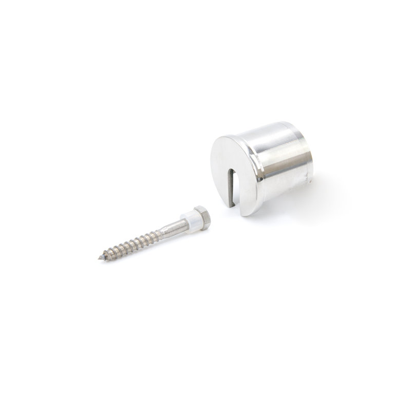 Embouts de fixation murale FHC RC15WCPS pour rail de capuchon RC15PS - Acier inoxydable poli, Polished Stainless