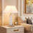 Sidnee Alabaster White/Gold Desk Nightstand Luxe Table Lamp