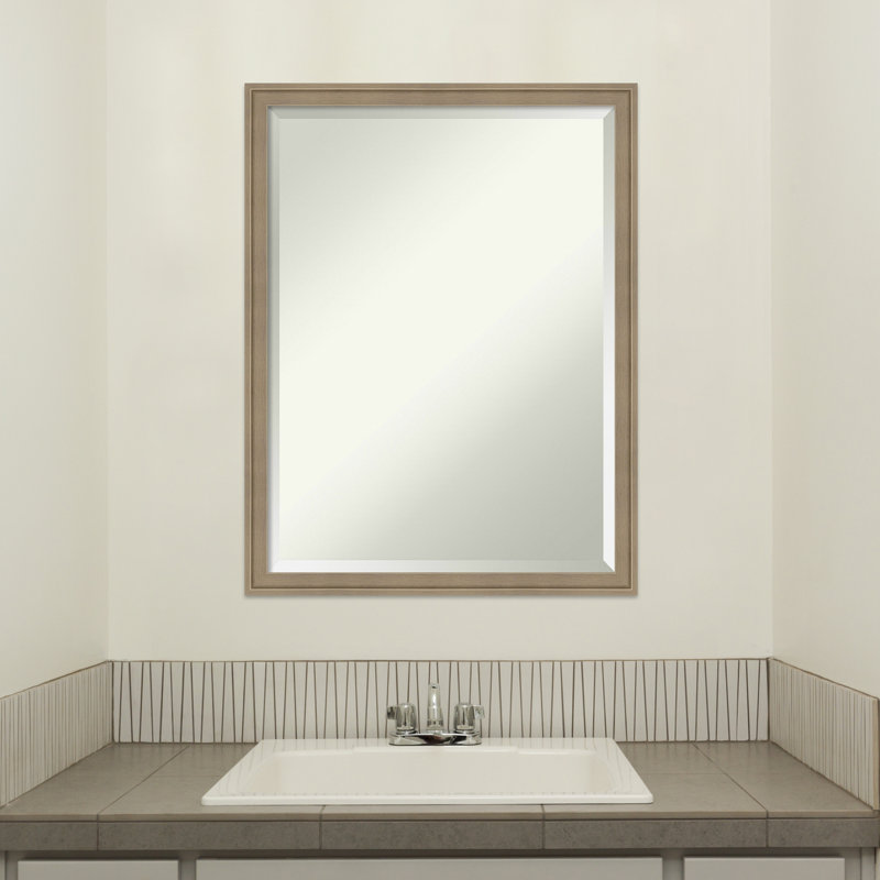 Miroir mural Florence, 25,75 po x 19,75 po, Brun clair