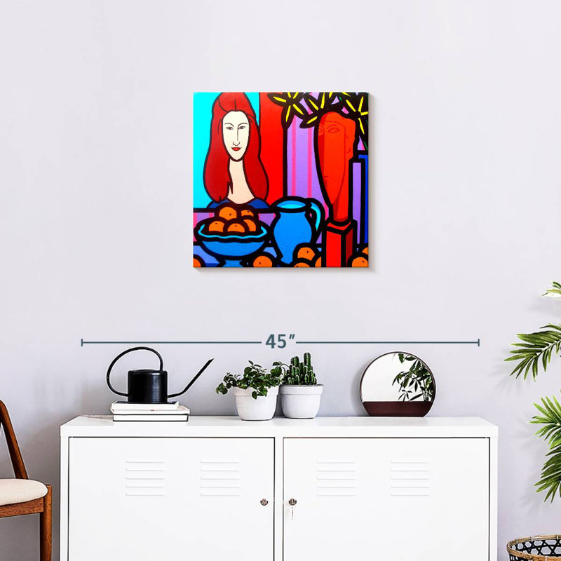 Leisha Homage To Modigliani I, 20" H x 20" W