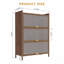 Armoire de 44 po de hauteur à 3 portes basculantes en métal, avec amplement d'espace de rangement pour la chambre à coucher