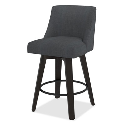 Loriell Swivel Bar & Counter Stools With Solid Wood Frame