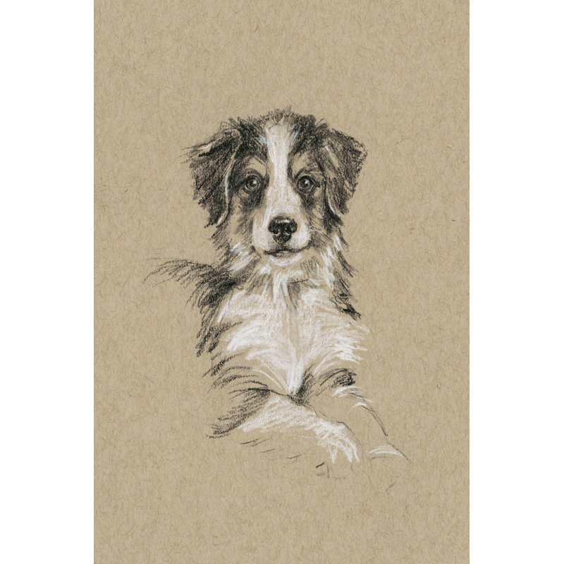 «Breed Sketches IV», peinture sur toile, H 12 po x l 8 po