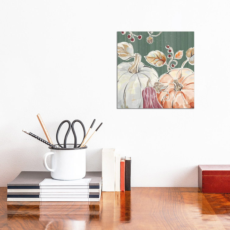 Pumpkin Patch II Dark by Daphne Brissonnet - Painting on Canvas