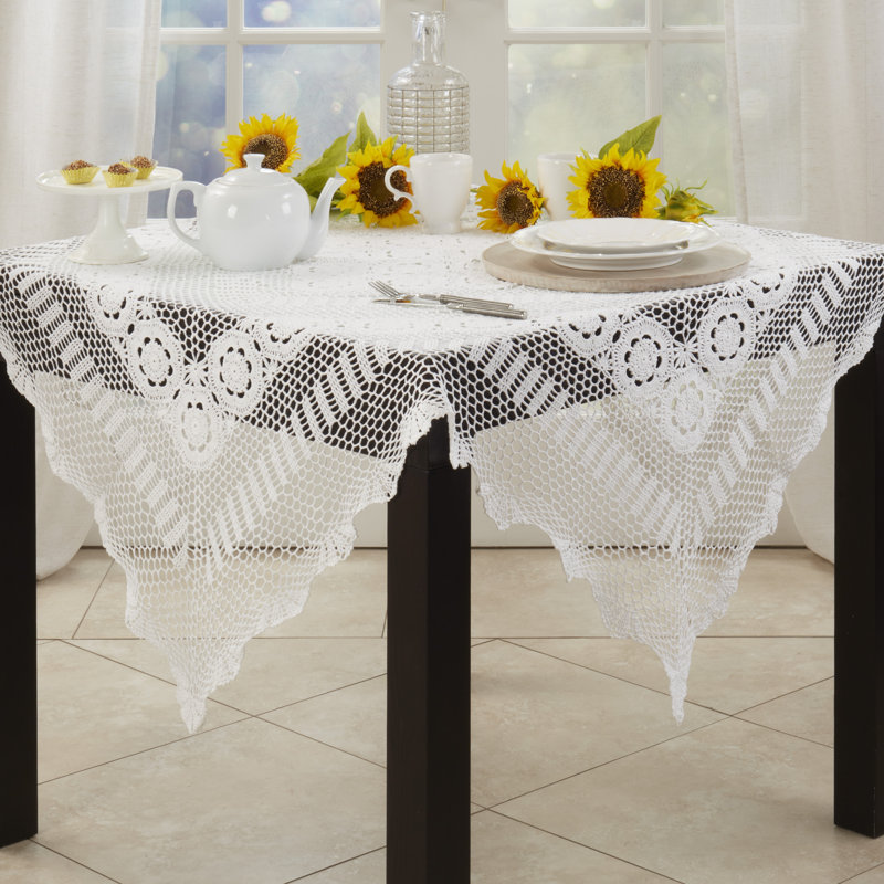 Plateau de table en dentelle Cavaillon, L 36 po x l 36 po, Blanc
