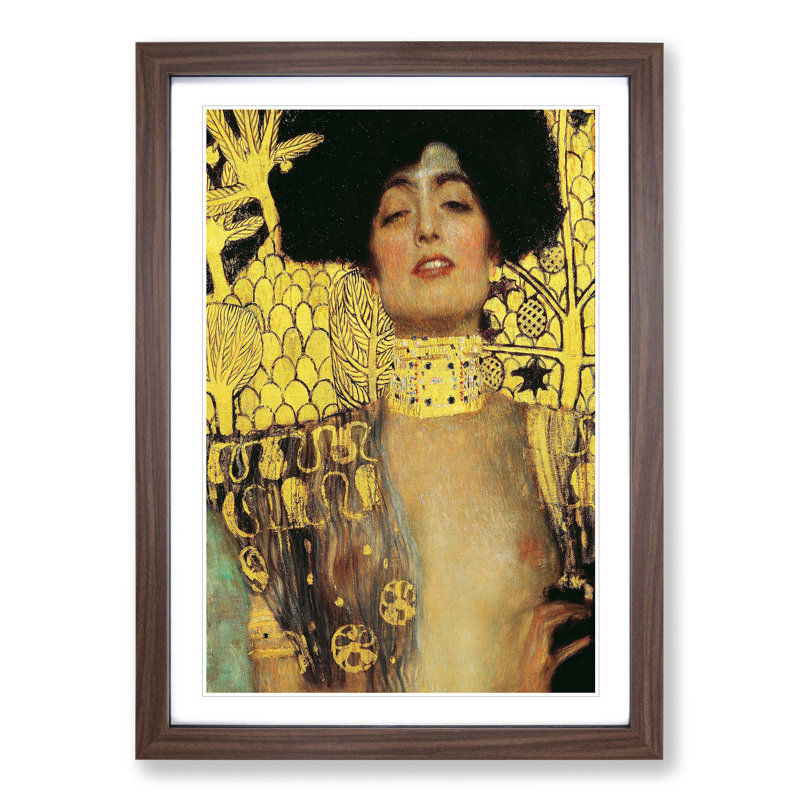 Judith by Gustav Klimt - Framed Print, Walnut Framed, 48cm H x 36cm W x 2cm D