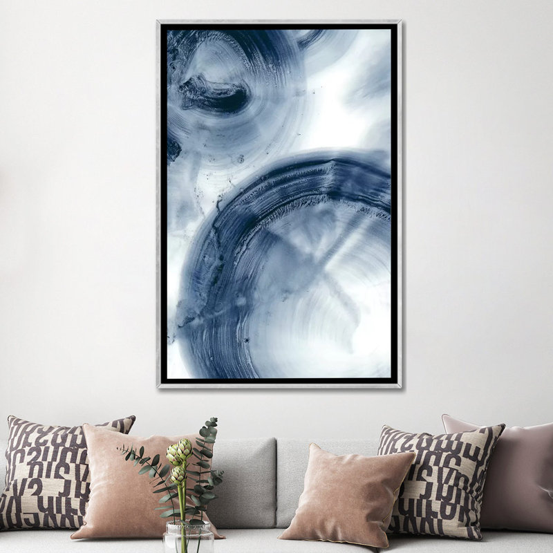 " Quasars I " by Ethan Harper, 60" H x 40" W x 1.5" D, Silver Framed, No Mat