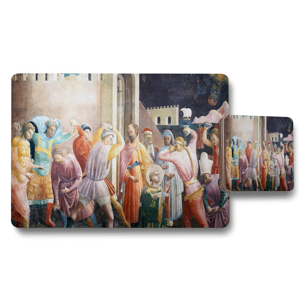 Medieval Art Placemats And Coaster Set For Dining Table