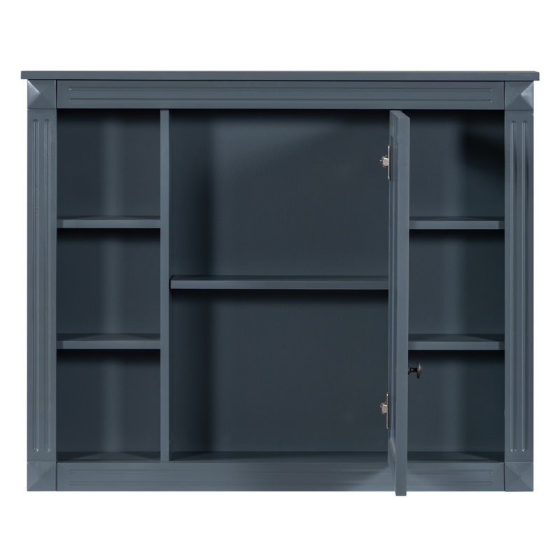 Meuble-lavabo 36 po avec lavabo supérieur, Bleu