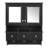 Wall Mounted Medicine Cabinet With 3 Drawers, Hooks, And Mirrors For Bathroom Storage, 24-Inch, Modern Style, Painted Solid Wood 41 Storage High-Define Vanity, , Black Finish-1824485091