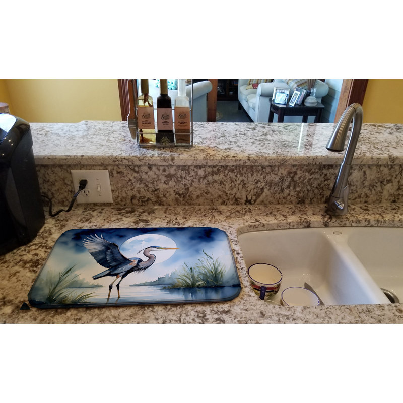 Tapis de séchage Blue Heron Under the Moonlight