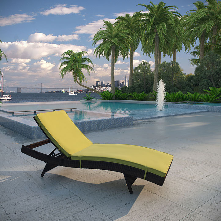 Peer Outdoor Patio Chaise, Espresso, Peridot