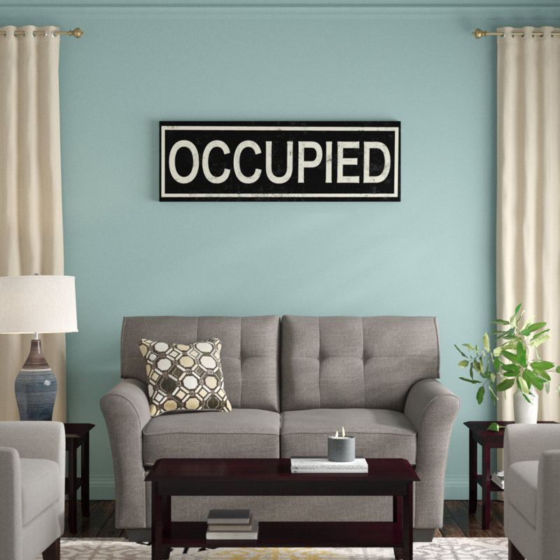 « occupé » par pi studio, reproduction d’impression sur toile tendue, H 16 po x l 48 po x P 1,5 po