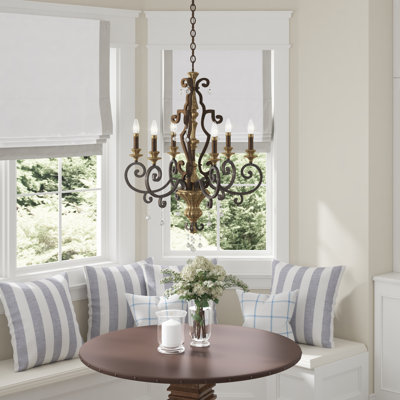 Nyah 6 - Light Steel Dimmable Chandelier