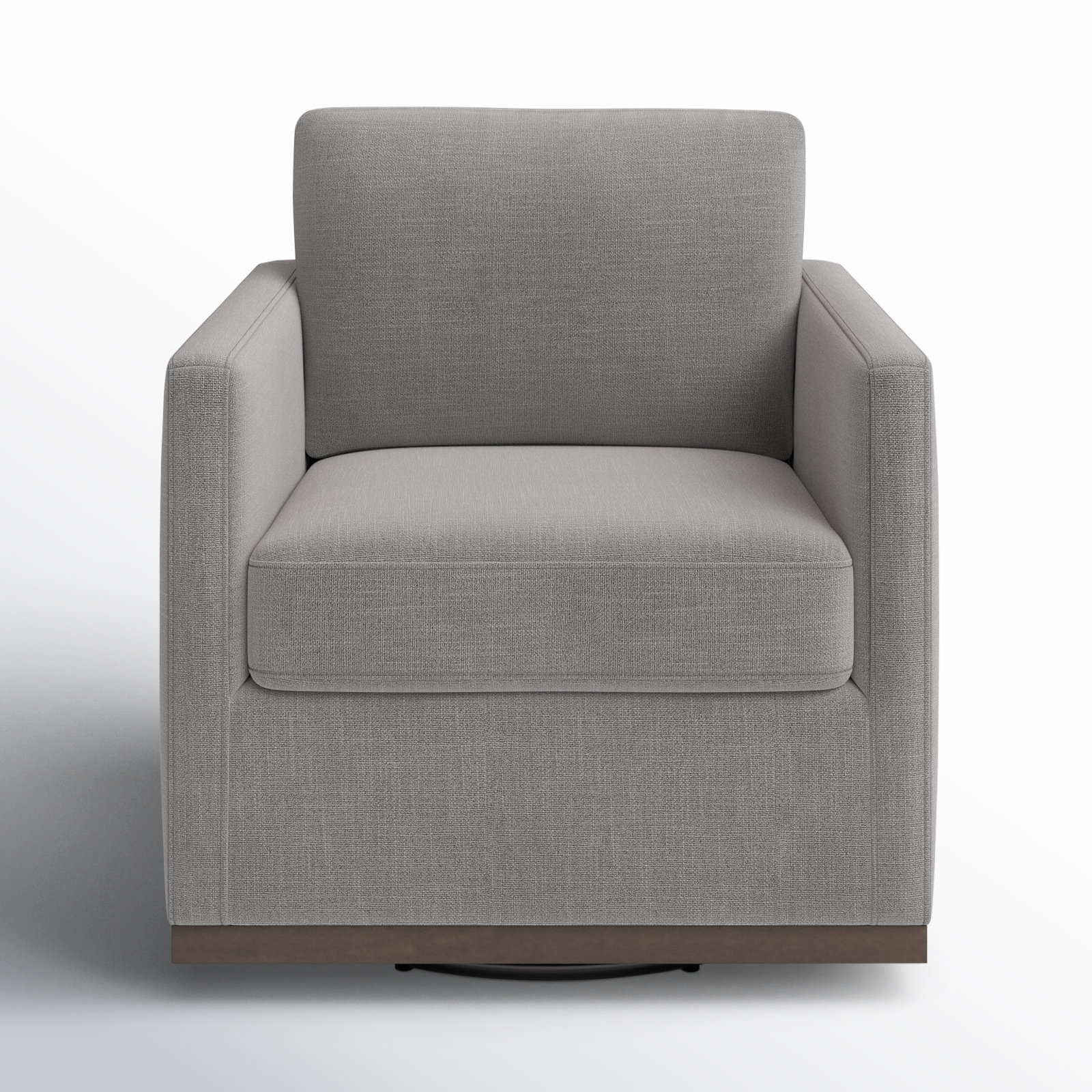 Bobbi Upholstered Swivel Armchair, Effie Flint Performance Linen