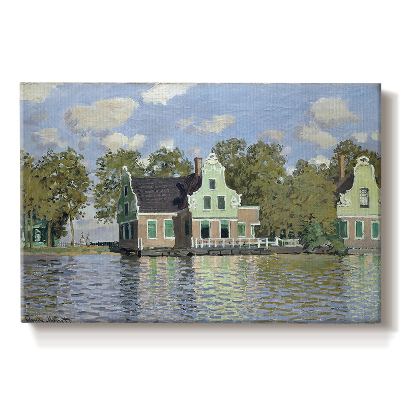 Houses on the Achterzaan-Claude Monet-Gallery Wrapped Canvas-1871, 8 x 12