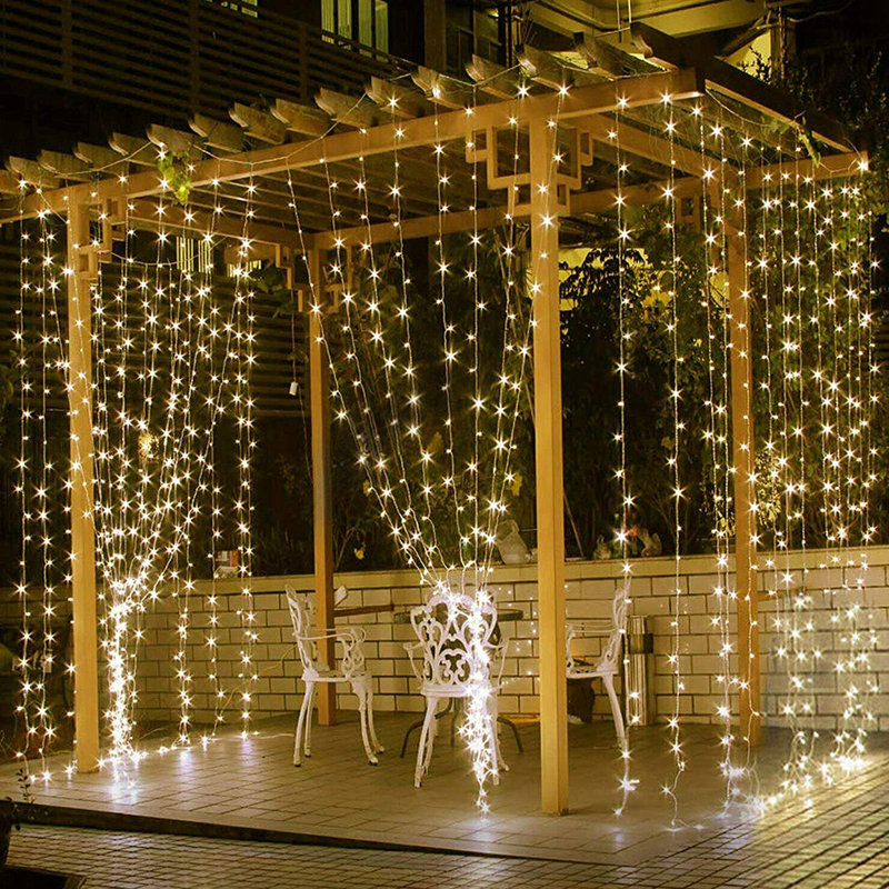 9.8ft Plug-in LED Twinkle String Light with Remote Control Linkable, Yellow