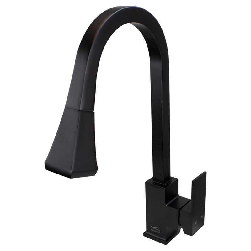 Transolid Kent Pull Down Kitchen Faucet, Matte Black